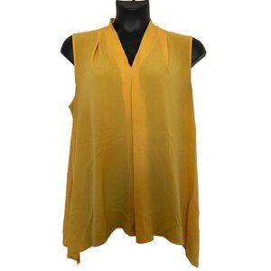 VIP by Avenue yellow V-neck womens blouse size 18/20
